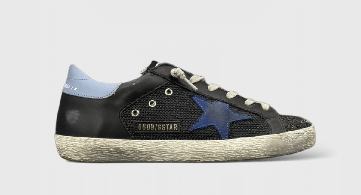 9510 Golden Goose Superstar Noir/Paillette/Bleu 37