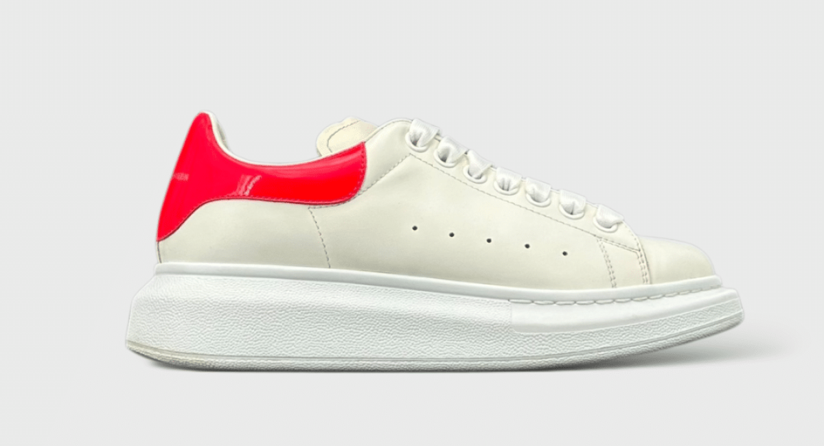 10099 Alexander Mcqueen Oversize Blanc/Rouge 37