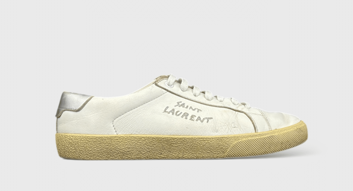 8517 Yves Saint Laurent Court Classic Blanc/Argenté 38,5