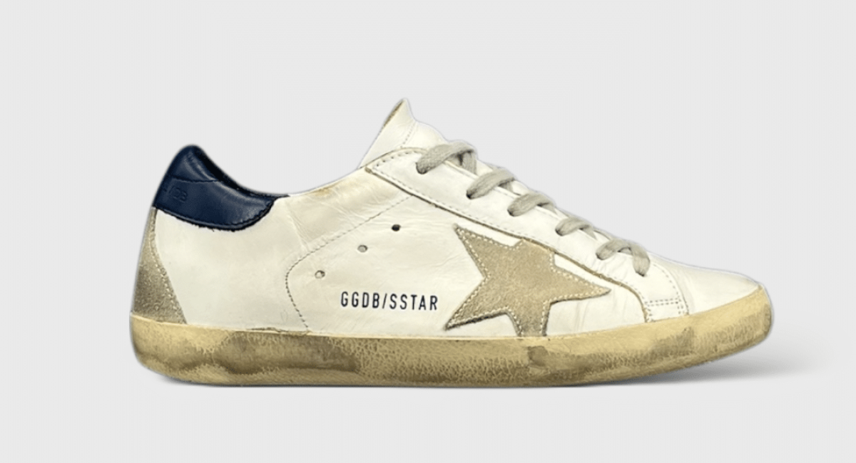 V10607 Golden Goose Superstar Blanc/Bleu marine 36