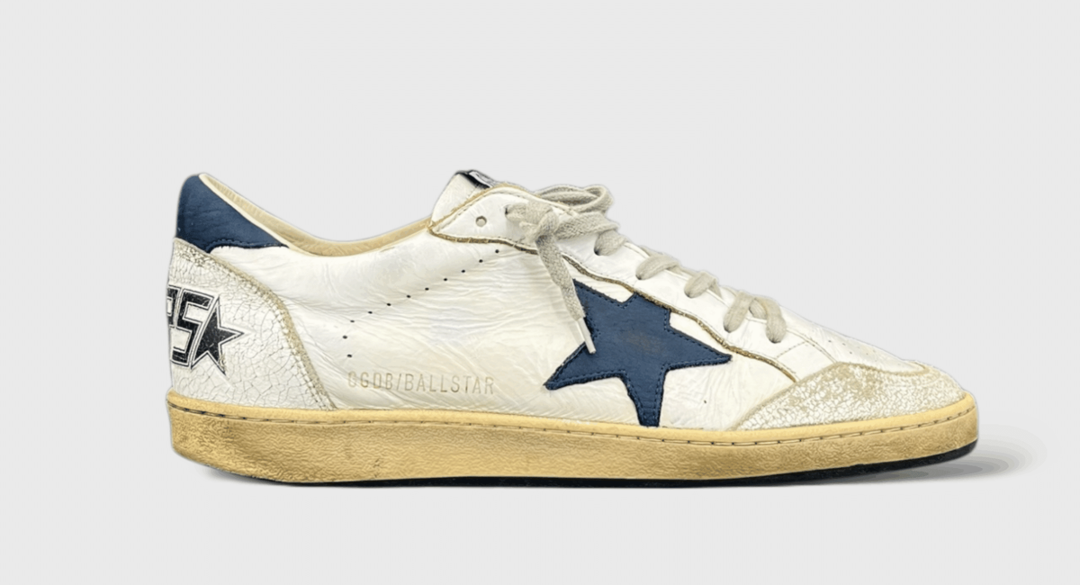 V10495 Golden Goose Ball Star Blanche / Bleu 44