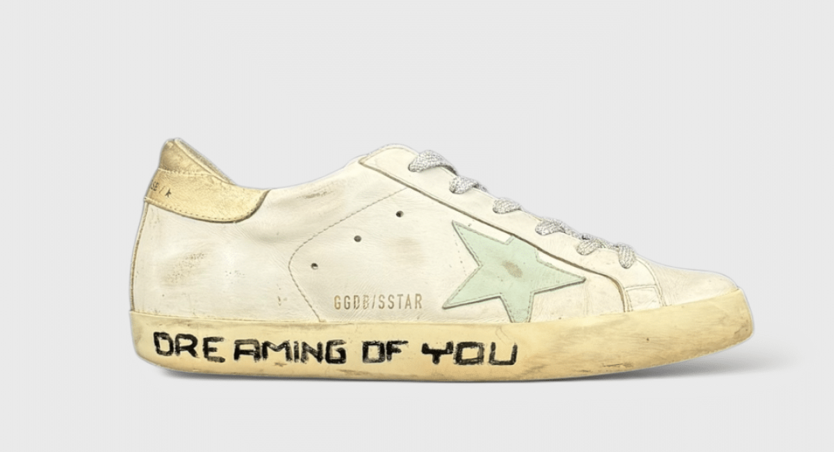 0000000486 Golden Goose Super Star Blanc/Bleu/Or 39