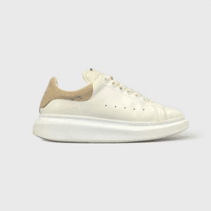 10153 Alexander Mcqueen Oversize Beige/blanc 36