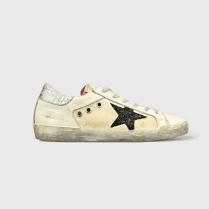 0000000047 Golden Goose Super Star Blanc/Noir/Argenté/Paillette 37