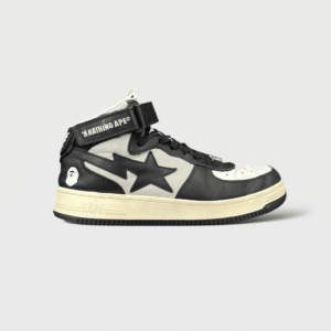 0000000231 Bape Bapesta mid noir/blanche 41