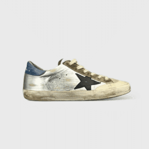 0000000683 Golden Goose Super Star Argenté/Noir/bleu 37