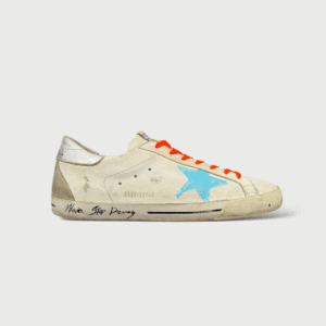 0000000335 Golden Goose Super Star Blanc/Bleu/Argenté 45