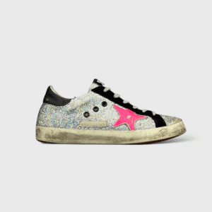 0000000840 Golden Goose Super Star rose/noir/paillette 36