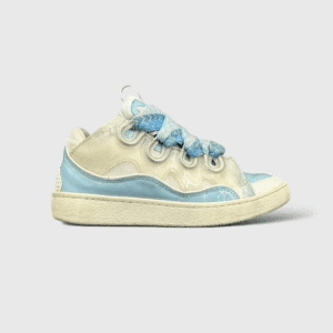 0000000793 Lanvin Curb Blanc/Bleu 38