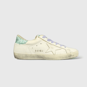 0000000565 Golden Goose Super Star Blanc/Argenté/Vert/Paillette 38