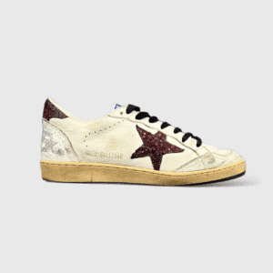 0000000370 Golden Goose Ball Star Blanc/Paillettes/Bordeaux 36