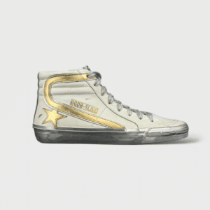 0000000279 Golden Goose Slide Blanc/Or/Argenté 38