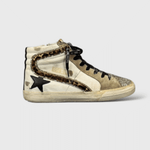 0000000866 Golden Goose Slide Léopard/Noir/Paillette 37